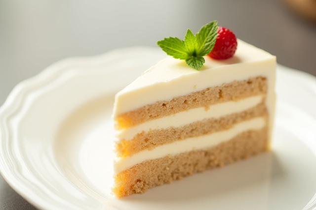 부드러운 크림과 모래알 같은 텍스처를 가진 해운대 샌드 케이크